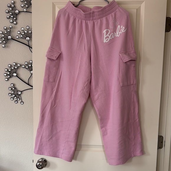 Barbie Pants - Barbie Pink‎ Wide Leg Size Medium Sweatpants with Logo